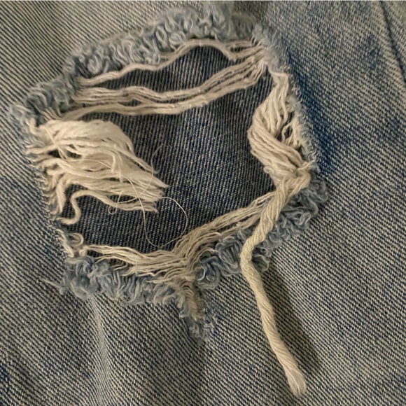 Original modded Scripture Jesus PACSUN Mom light Denim distressed Jeans 27w 23L - Picture 14 of 15